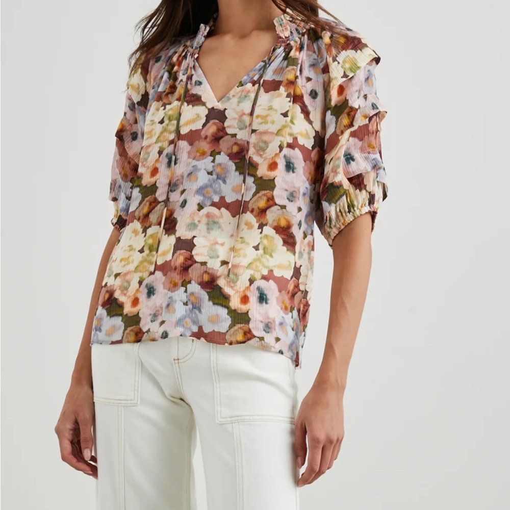 Rails Multicolor Floral Ruffle Blouse - Picture 6 of 7